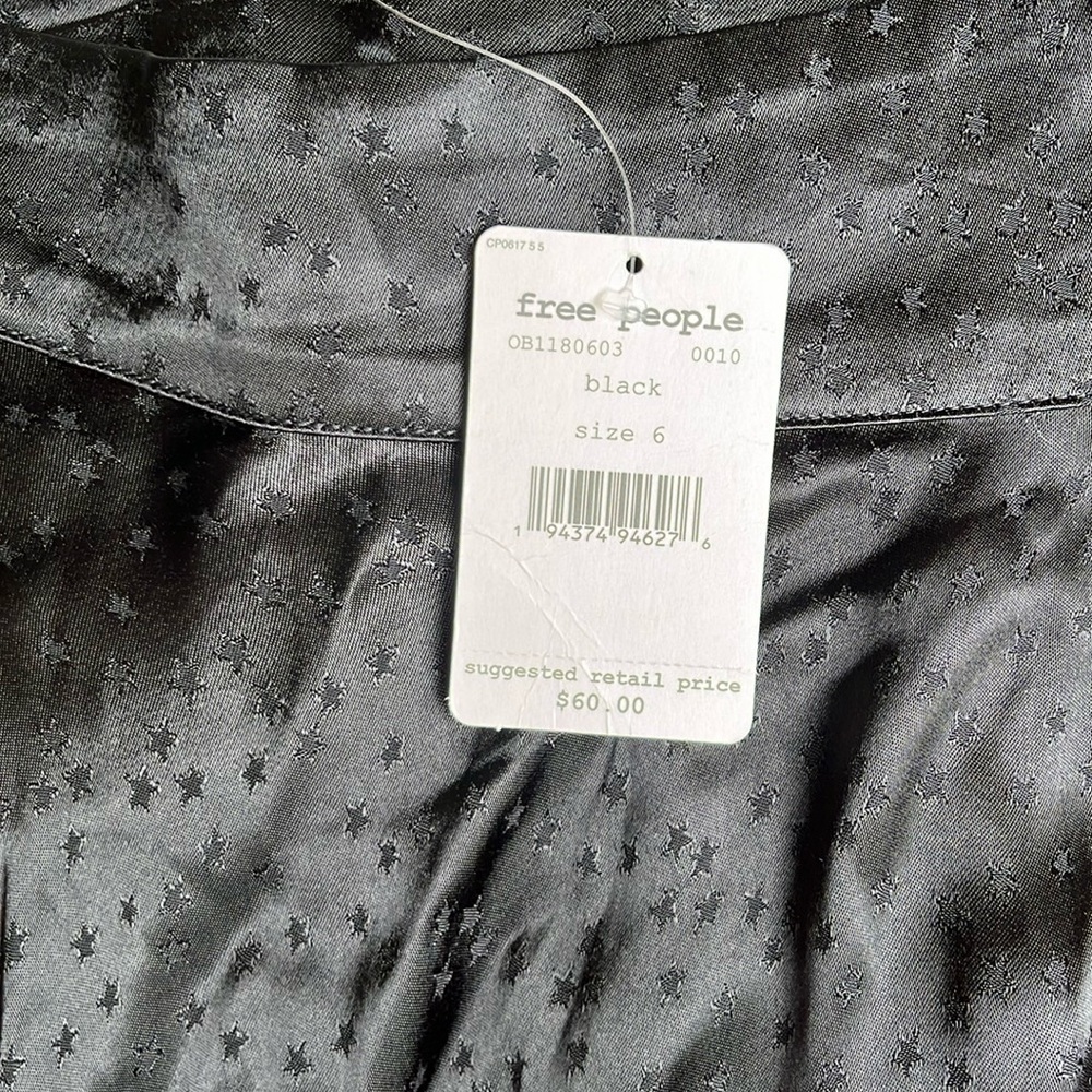 Free people NWT black mini skirt